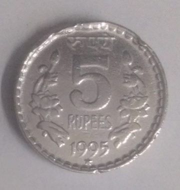 5 RUPEES-1995_UNC_1 N0