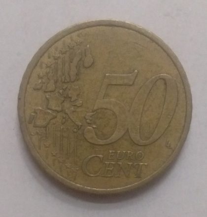 50 Cent EURO  1999_RF (used) | Indian Postage Stamps | Indian Coins | Old Indian Currency | Rare Indian Coins | Numismatic Collection India