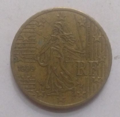 50 Cent EURO  1999_RF (used) | Indian Postage Stamps | Indian Coins | Old Indian Currency | Rare Indian Coins | Numismatic Collection India - Image 2