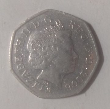 50 New Pence Elizabeth II 2006(used)