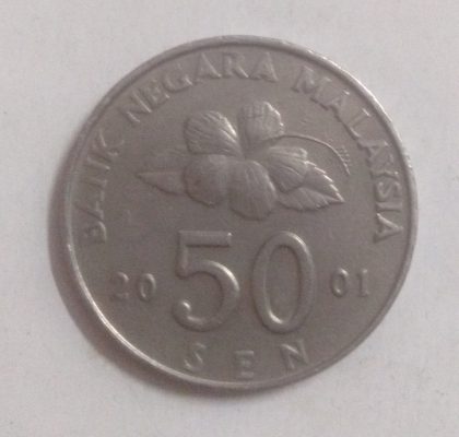 50 Sen _2000 Bank Negara Malaysia (used) | Indian Postage Stamps | Indian Coins | Old Indian Currency | Rare Indian Coins | Numismatic Collection India