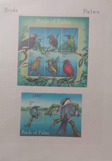 ThematicBirds Stamps of PALAU 2 Minature sheet
