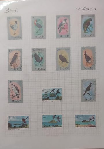 Thematic Birds Stamps of SAINT LUCIA 14 Stamps 5 Used /9 Mint