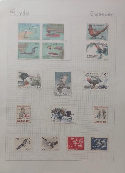 Thematic Birds Stamps of SWEDEN 16 Stamps 6 Used /10 Mint | Indian Postage Stamps | Indian Coins | Old Indian Currency | Rare Indian Coins | Numismatic Collection India