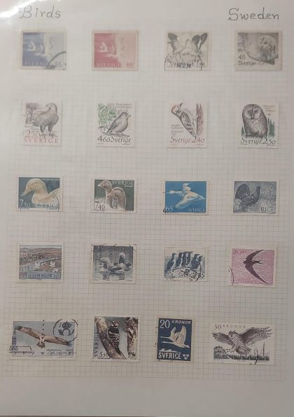 Thematic Birds Stamps of SWEDEN 20 Used stamps (WWF) | Indian Postage Stamps | Indian Coins | Old Indian Currency | Rare Indian Coins | Numismatic Collection India