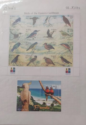 Thematic Birds Stamps of St.KITTS 2 Minature Sheets