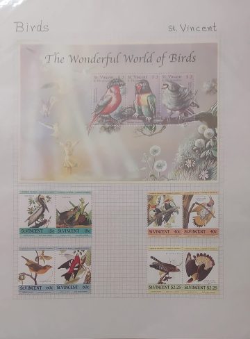 Thematic Birds Stamps of St.VINCENT 1 Minature Sheet-8 Stamps Mint