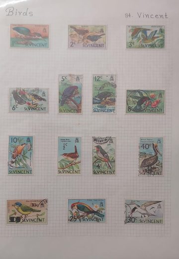 Thematic Birds Stamps of St.VINCENT 14 Stamps 11 Used/3 Mint