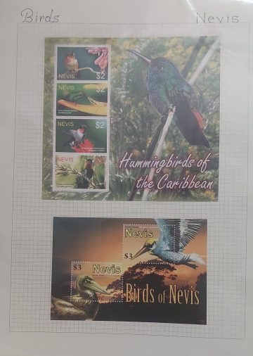 Thematic Birds Stamps of NEVIS  2 Minature sheets