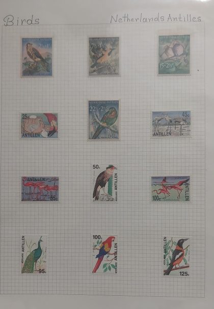 Thematic Birds Stamps of NETHERLAND ANTILLES  12 Stamps Mint | Indian Postage Stamps | Indian Coins | Old Indian Currency | Rare Indian Coins | Numismatic Collection India