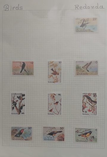 Thematic Birds Stamps of REDONDA 10 Stamps Mint