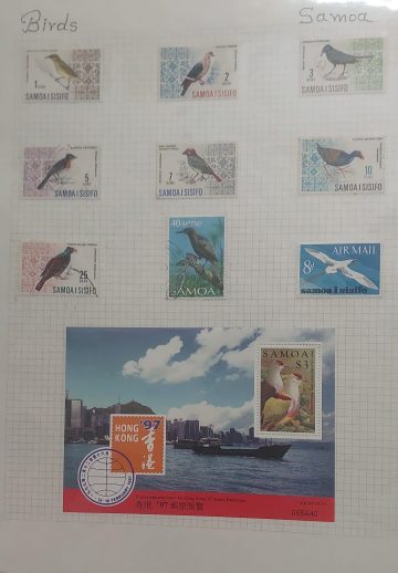 Thematic Birds Stamps of SAMOA 1 Minature sheet -9 Stamps 3 Used /6 Mint