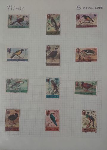 Thematic Birds Stamps of SIERRALEONE 12 Stamps Used