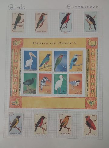 Thematic Birds Stamps of SIERRALEONE 1 Minature Sheet -8 Stamps Mint