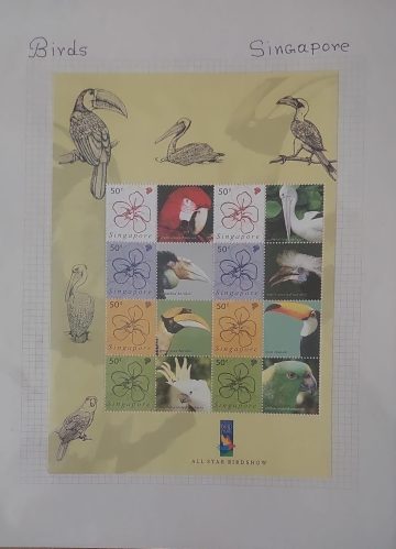 Thematic Birds Stamps of SINGAPORE 1  Minature Sheet