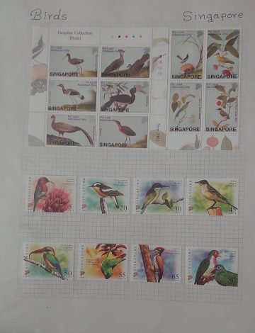 Thematic Birds Stamps of SINGAPORE 18 Stamps Mint