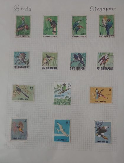 Thematic Birds Stamps of SINGAPORE 14 Stamps Used | Indian Postage Stamps | Indian Coins | Old Indian Currency | Rare Indian Coins | Numismatic Collection India
