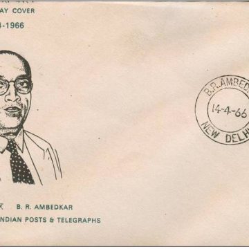 First Day Cover?14 Apr.'66 5th Birth Anniv.of Dr.Bhimrao Ramji Ambedker (Lawyer and Social Reformer). (fdc-1966) (Spots/hinged/slightly damaged/Paper Stuck)