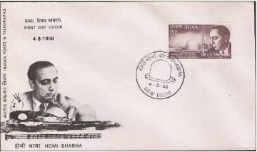 First Day Cover 04 Aug 1966 Dr Horni Jehangir Bhabha(scientist) (fdc-1966) (spots/hinged/slightly Damaged/paper Stuck)