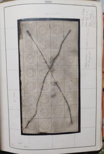 Indian 1852 Used White SCINDE Dawk Sg S1 ?2500 Rare Genuine Imitation & Collector's Pride Tele beach, to Hold This in Their Collection. (32 STAMPS)