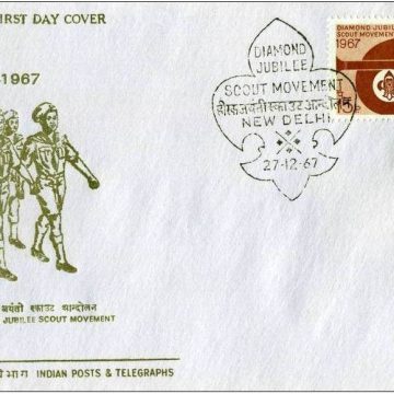 First Day Cover 27 Dec.'67 Diamond Jubilee of Scout Movement in India (fdc-1967)
