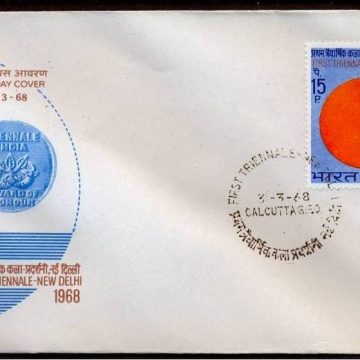 First Day Cover 31 Mar.'68 First Triennale,New Delhi. (fdc-1968)
