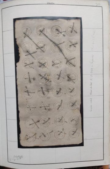 Indian 1852 Used White SCINDE Dawk Sg S1 ?2500 Rare Genuine Imitation & Collector's Pride Tele beach, to Hold This in Their Collection. (32 STAMPS)