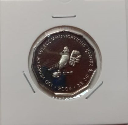 150 Years OF Telecommunications - 1 No - (Proof coin)  | Indian Coins| Rare Indian Coins | Numismatic Collection India | Indian Coins | Rare Indian Coins | Numismatic Collection India - Image 2