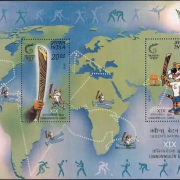 Queen's Baton relay Commonwealth Games - 2010 (Indian Miniature Sheets)
