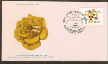 First Day Cover 29 Feb,1980 2nd International Apiculture Conference,new Delhi (fdc-1980) (spots/hinged/slightly Damaged/paper Stuck)