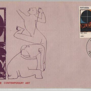 First Day Cover 17 Sep. '82 Festival of India, Contemporary Art.(FDC-1982)