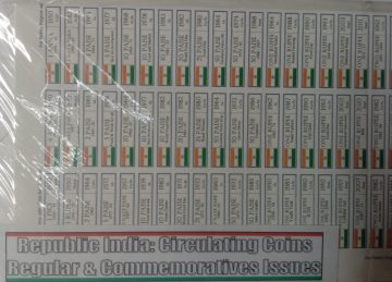 Republic India :Circulating Coins Regular & Commemoratives Issues  ( stickers)