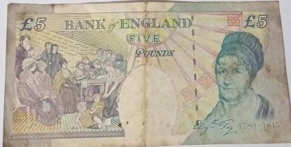 ENGLAND Currency 5 POUNDS 2016 (Used) | Indian Postage Stamps | Indian Coins | Old Indian Currency | Rare Indian Coins | Numismatic Collection India - Image 2
