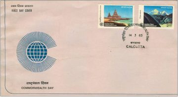 First Day Cover 14 Mar 1983 Commonwealth Day(Fdc-1983) (Spots/Hinged/Slightly Damaged/Paper Stuck)