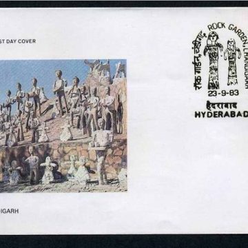 First Day Cover 23 Sep. '83 Rock Garden, Chandigarh. (FDC-1983)