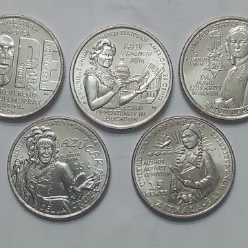 American Women Quarter Dollar Set OF 5 Coins 'P' MINT - 2024