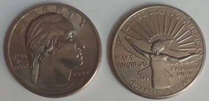 American Women  Quarter Dollar Coin - Maya Angelou | Indian Postage Stamps | Indian Coins | Old Indian Currency | Rare Indian Coins | Numismatic Collection India