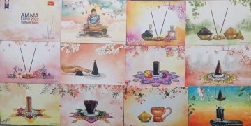 AIAMA EXPO 2022 Traditionally Modern Set of 12 cards- Cancelled Picture post cards