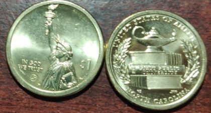 1 Dollar North Carolina 2021 (UNC) | Indian Postage Stamps | Indian Coins | Old Indian Currency | Rare Indian Coins | Numismatic Collection India