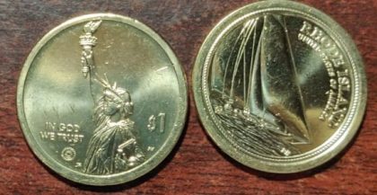 1 Dollar Rhode Island 2022 (UNC) | Indian Postage Stamps | Indian Coins | Old Indian Currency | Rare Indian Coins | Numismatic Collection India