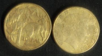 Australian 1 dollar coin 2013_1$ (used)