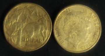 Australian 1 dollar coin 2015_1$ (used)