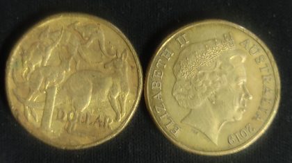 Australian 1 dollar coin 2019_1$ (used) Old Foreign Coins | Rare Foreign Coins | Numismatic Collection