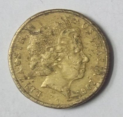 Aus 1 dollar coin 2001_1$ Commemorative International year of Voluenteers  (used) | Indian Postage Stamps | Indian Coins | Old Indian Currency | Rare Indian Coins | Numismatic Collection India