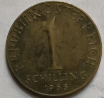 Austria 1 Schilling Coin 1966 (used)