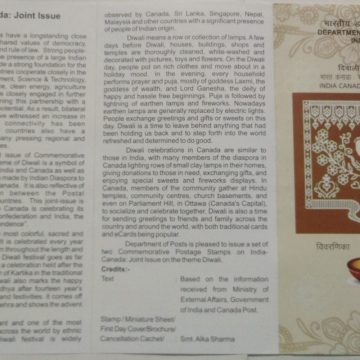 Diwali India Canada Joint Issue (BR)