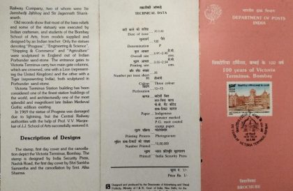 Sams Shopping Stamp 30 May.'88 Centenary of Victoria Terminus Railway Station, Bombay.  (BR) | Indian Postage Stamps | Indian Coins | Old Indian Currency | Rare Indian Coins | Numismatic Collection India