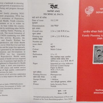50th Anni.of Family planning association of India  (BR)