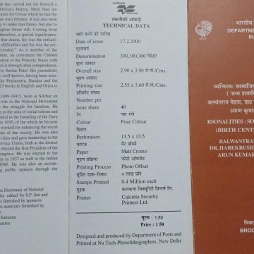 Birth centenary og Balwatrai Meht. (BR)