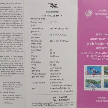 Indepex-Asiana 2000  14th Asian International Stamp Exhibition Calcutta (1st Issue): Migratory  (BR)